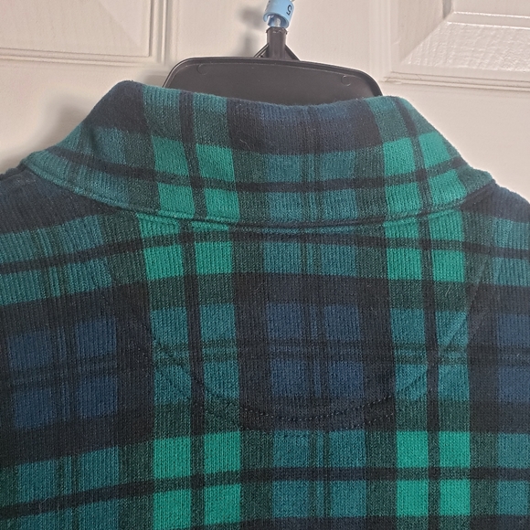 Lands End Long Sleeve Quarter Zip Plaid Pullover - Picture 9 of 9